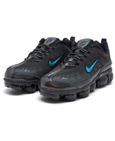 Shop Nike Men's Air Vapormax 360 Running Sneakers From Finish Line In Black/black