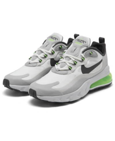 Shop Nike Men's Air Max 270 React Casual Sneakers From Finish Line In Smtwht/el Grn