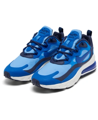 Shop Nike Men's Air Max 270 React Casual Sneakers From Finish Line In Pacblu/hypr B