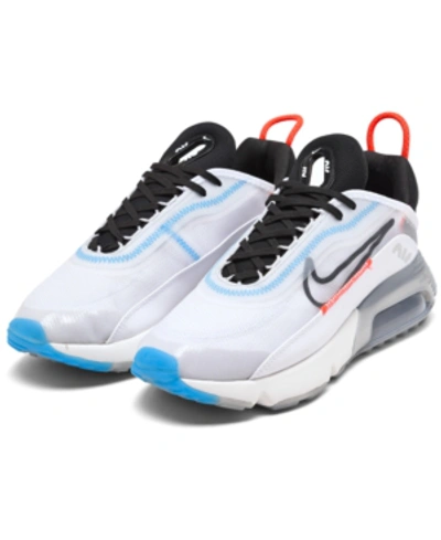 Shop Nike Men's Air Max 2090 Casual Sneakers From Finish Line In White/black