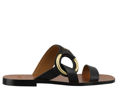 Shop Chloé Demi Sabot Sandals In Black