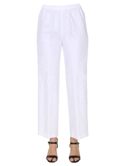 Shop Aspesi Wide Trousers In Bianco