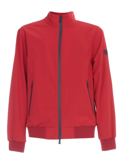 Shop People Of Shibuya Zipped Bomber In Rosso