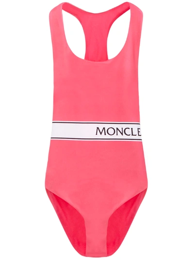 Shop Moncler Enfant Swimsuit In Pink