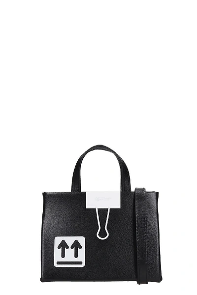 Shop Off-white Baby Box Hand Bag In Black Leather