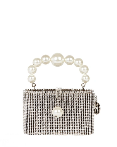 Shop Rosantica Super Holli Crystal Embellished Bag In Silver