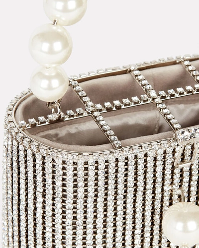 Shop Rosantica Super Holli Crystal Embellished Bag In Silver
