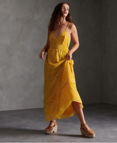 Shop Superdry Margaux Maxi Dress In Yellow