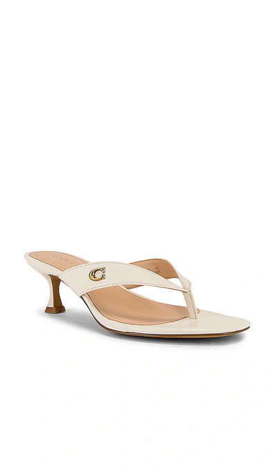 Shop Coach Audree Leather Sandal In Chalk