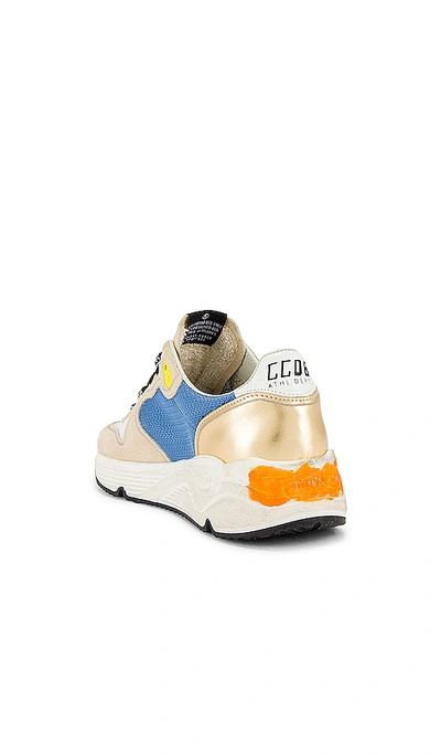 Shop Golden Goose Running Sole Sneaker In Pearl Suede, Fluo & Fuchsia