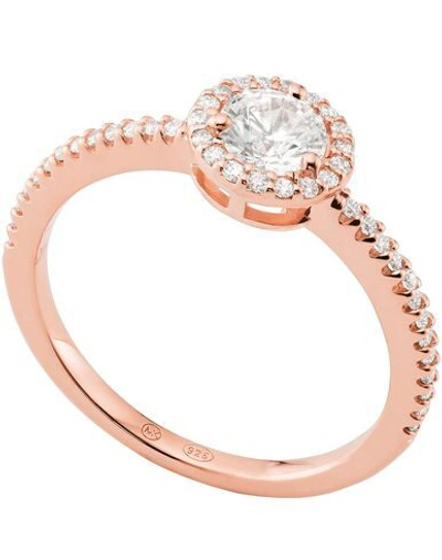 Shop Michael Kors Woman Ring Rose Gold Size 8 925/1000 Silver