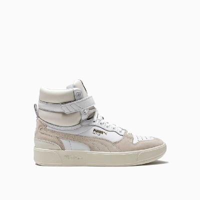 Shop Puma Sky Lx Mid Lux Sneakers 37287001 In White
