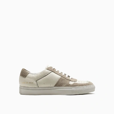 Shop Common Projects Common Project Bbal Low Premium Sneakers 2226 In White