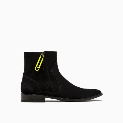 Shop Off-white Chelsea Zip Boots Omia167s20780020 In 1000