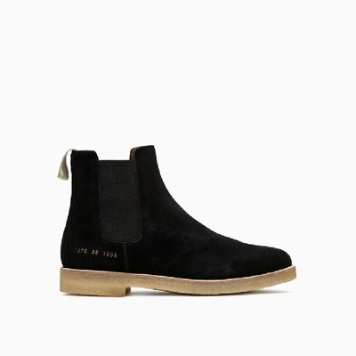 Shop Common Projects Suede Chelsea Boots 3870 In Black