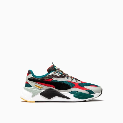 Shop Puma Rs-x3 Mix Sneakers 37318302 In Green Black