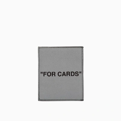 Shop Off-white Quote Credit Card Holder Omnd005r20g82038 In 9110