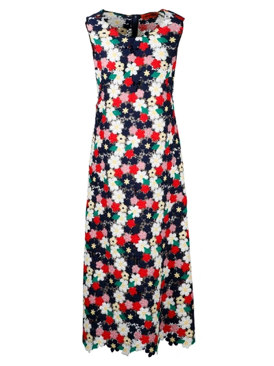 Shop Colville Floral Macrame` Dress In Multicolour