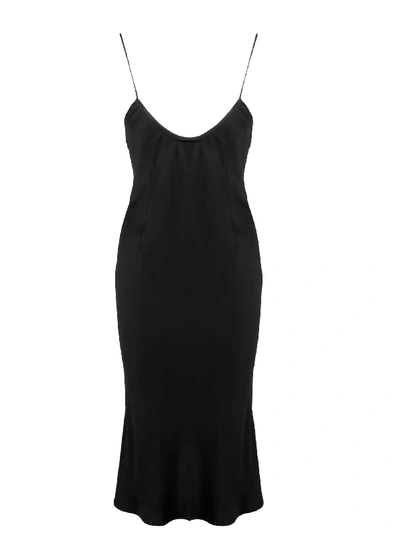 Shop Saint Laurent Satin Dress Suit In Black