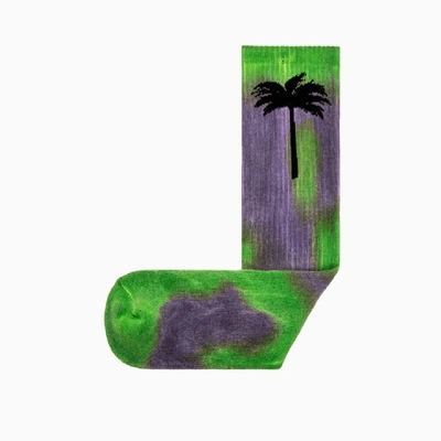 Shop Palm Angels Palm Angel Tie Dye Palm Socks Pmra001r20395040 In 8810