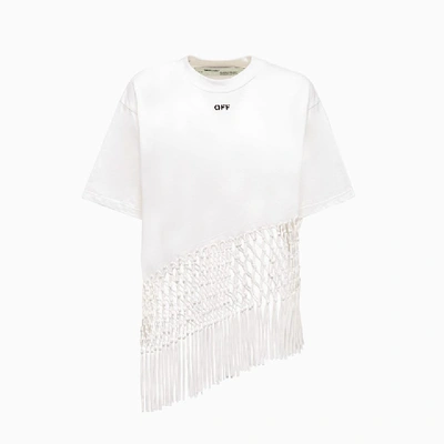 Shop Off-white Asymmetrical T-shirt Owaa075r20f29125 In 0110