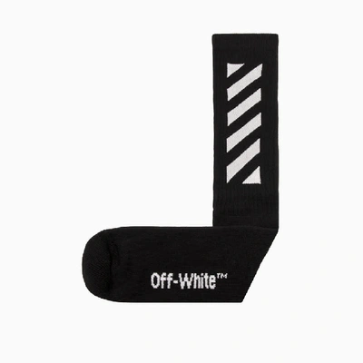 Shop Off-white Diag Mid Length Socks Omra001r20120018 In 1001