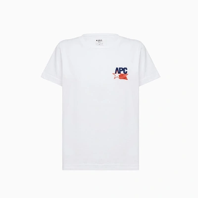 Shop A.p.c. A.p.c T-shirt Coedt-f26869 In Blanc