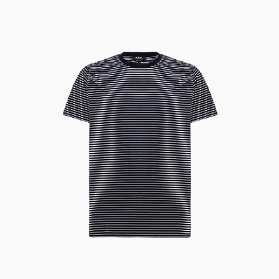 Shop A.p.c. T-shirt Coecu-h26855 In Dark Navy