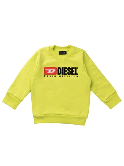 Shop Diesel Round Neck Sweatshirt Lime