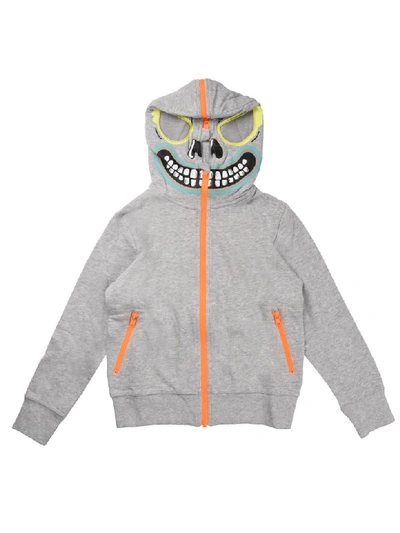 Shop Stella Mccartney Sweatshirt With Zip And Hood Bandit Gray In Grey