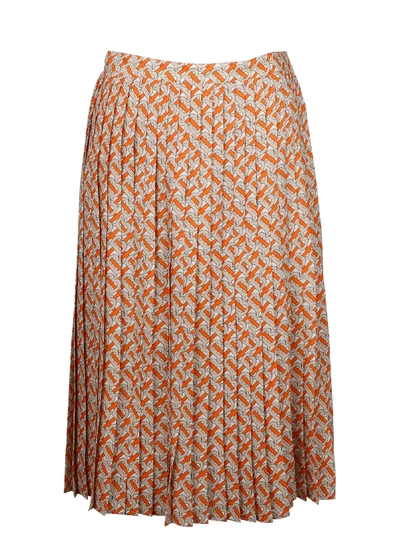 Shop Burberry Monogram Folded Skirt