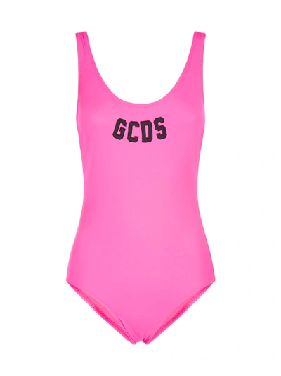Shop Gcds Swimwear In Pink Fluo