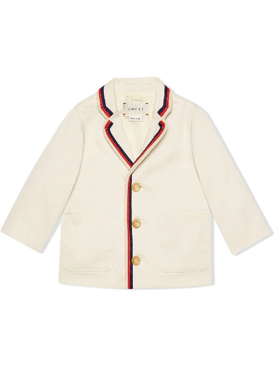 Shop Gucci Ivory Jacket In Bianco