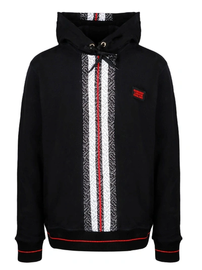 Shop Burberry Larell Monogram Hoodie In Black