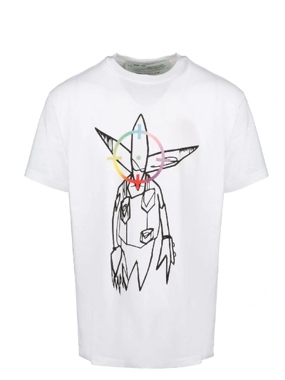 Shop Off-white Futura Alien Multicolor T-shirt In White