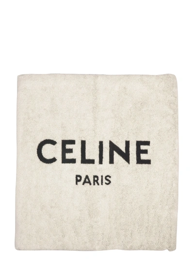 Shop Celine Beach Towel In White