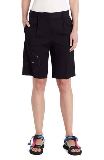 Shop Off-white Gabardine Formal Shorts In Black