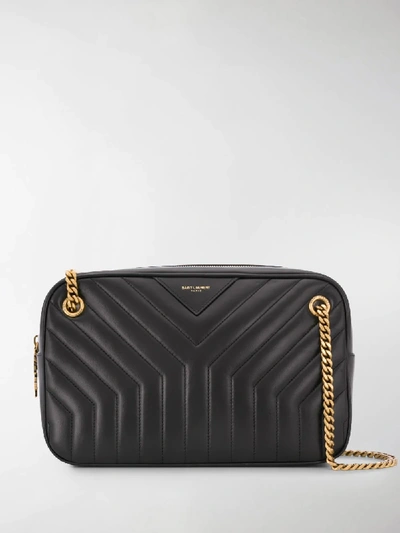 Shop Saint Laurent Joan Quilted Camera Bag In Black