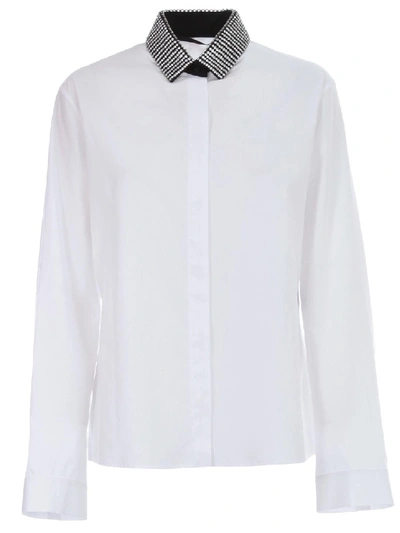 Shop Haider Ackermann Embellished Poplin Shirt In White