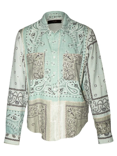 Shop Amiri Reconstructed Bandana Print Flannel Shirt In Multicolor