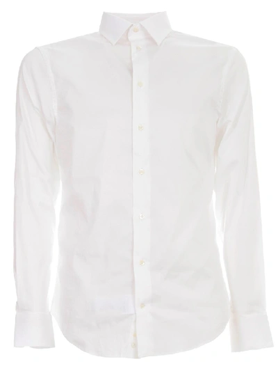 Shop Emporio Armani Cotton-blend Shirt In White
