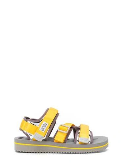 Shop Suicoke Yellow Low Sandals With Strap