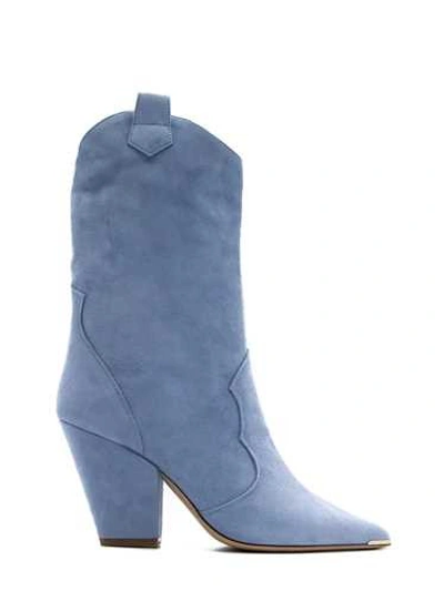Shop Aldo Castagna Blue Suede Boots