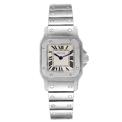 Shop Cartier Santos Galbee Silver Roman Dial Steel Ladies Watch W20056d6 In Not Applicable