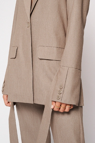 Shop Hanna Schönberg X Na-kd Tie Waist Blazer Beige