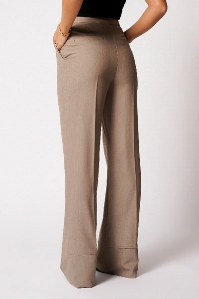 Shop Hanna Schönberg X Na-kd Flared Suit Pants - Beige