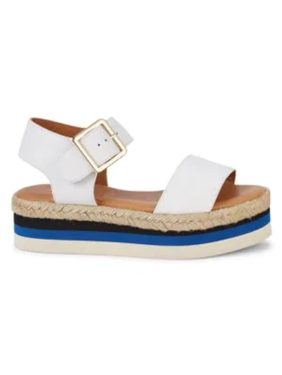 Shop Andre Assous Cindy Flatform Sandals In White
