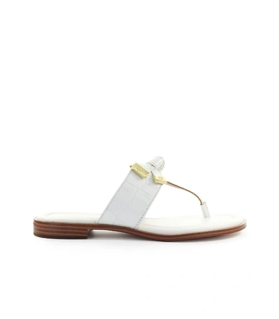 Shop Michael Kors Ripley White Thong Sandal In Optic/white