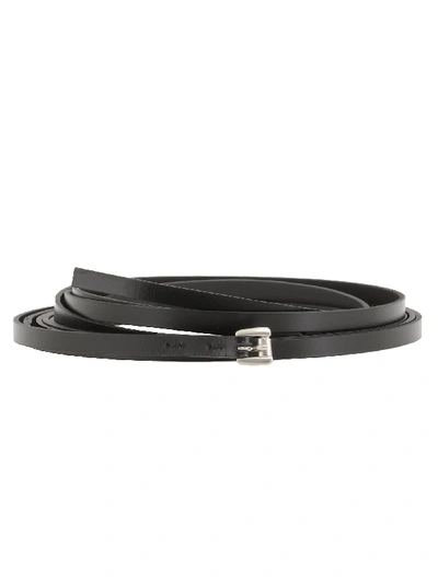 Shop Ann Demeulemeester Leather Belt In Kenya Black (p)