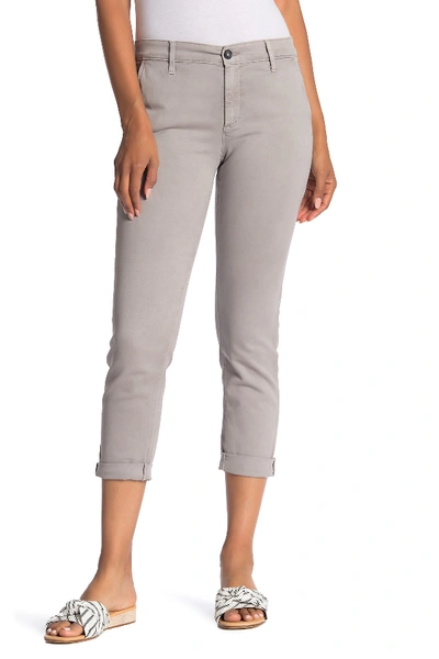 Shop Ag Caden Crop Twill Trousers In Sulfur Pebble B